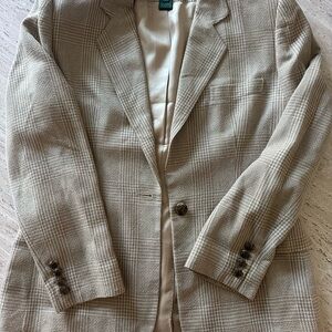 Ralph Lauren Tan Checkered Blazer